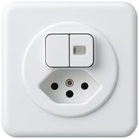 Comb. lum. INC 1/3+3/1L+tipo 13 bianco BAS1 lente