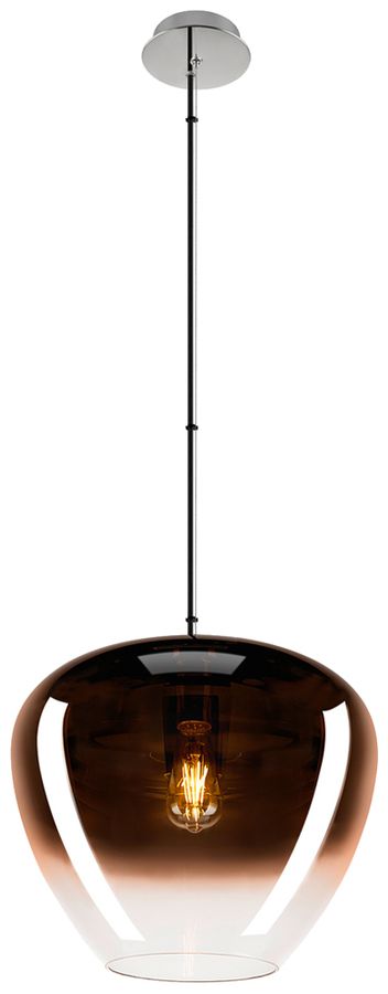 Lampada sospesa SLV ANTILO CONVEX E27 1×0…40W Ø400mm rame