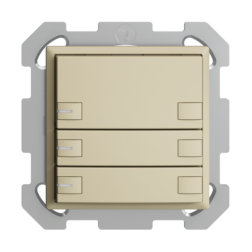 UP-KNX-Taster RGB EDUE, 250mW, m.RGB-LED, 3×Taste, 2×Tastenb., van