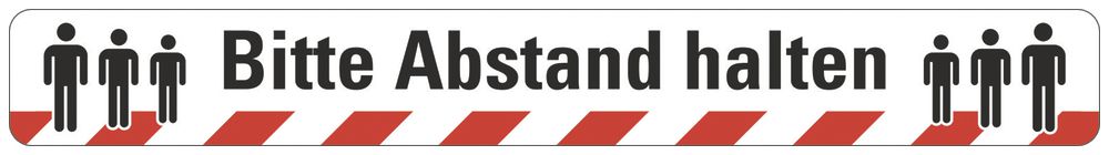 Bodenmarkierung CIMCO "Bitte Abstand halten" 75×600mm