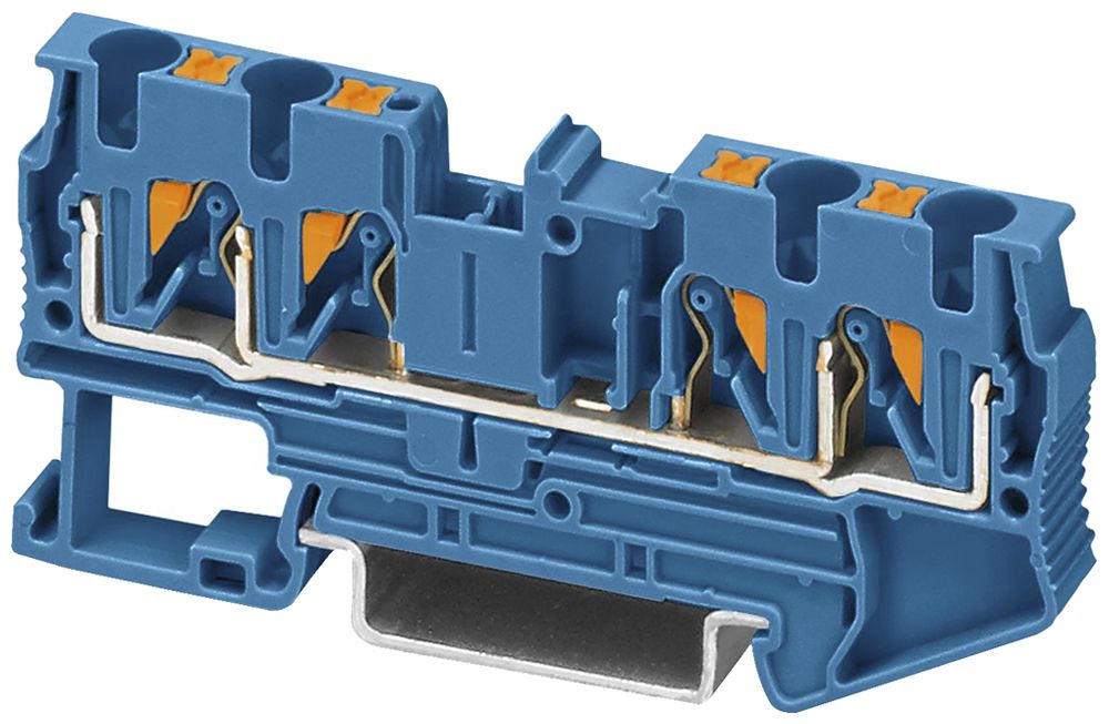 Morsetto di passaggio Push-In QUATTRO 0.2…6mm² blu