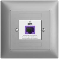 Presa ritorno INC EDIZIOdue FMI 1×RJ45 p.Swisscom VoIP, 8 poli, UTP, silver