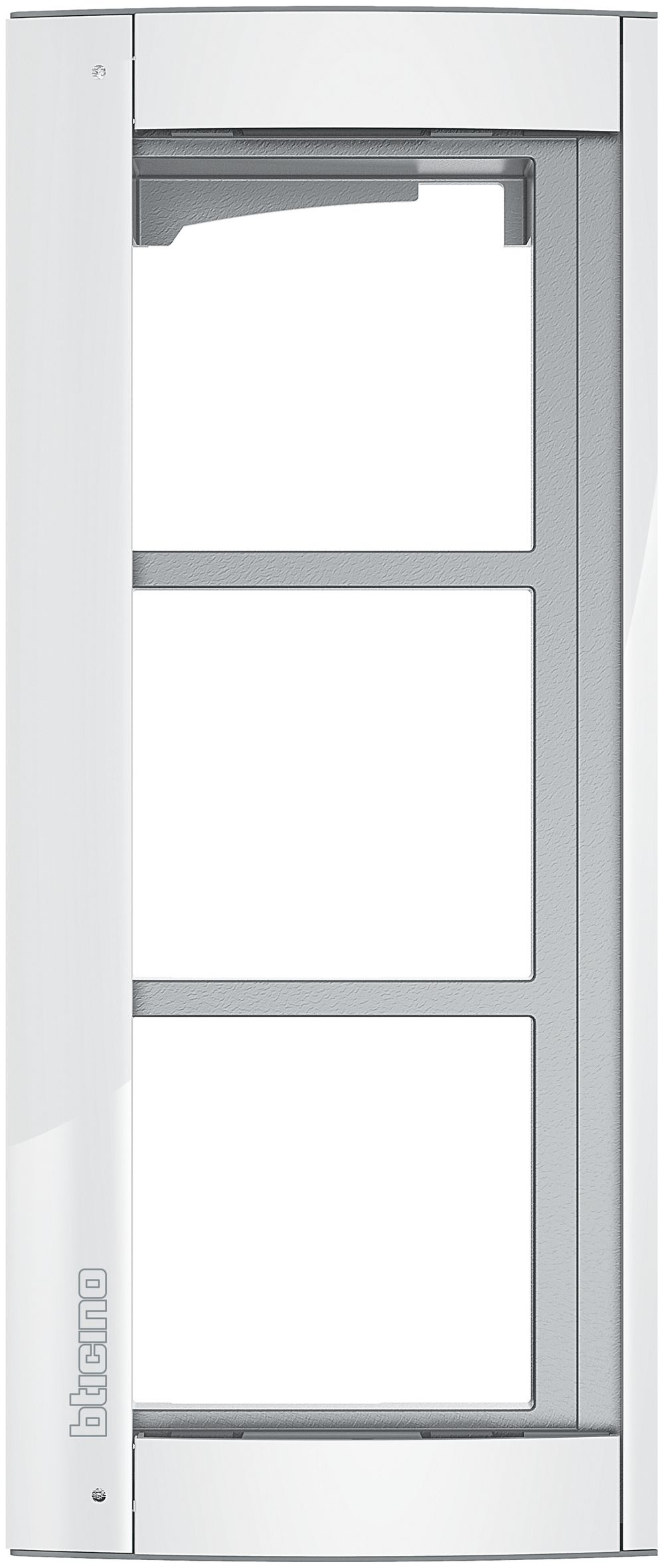 Telaio di copertura+supporto Sfera per 3 moduli bianco