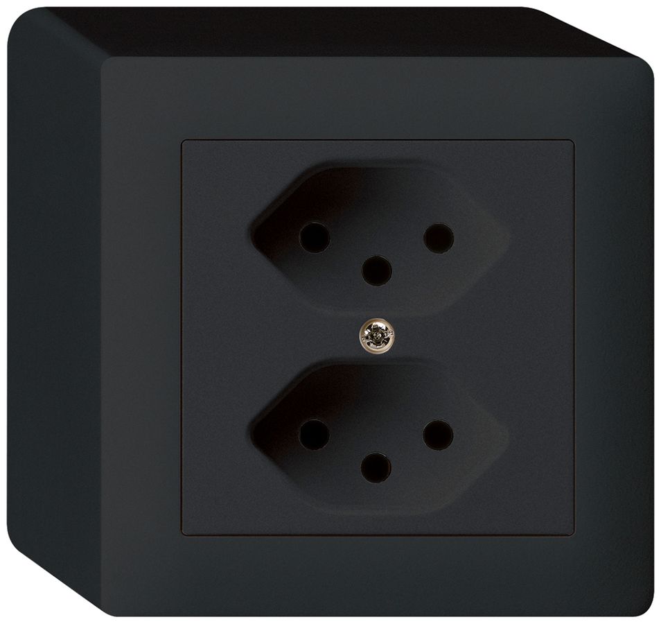 AP-Steckdose kallysto 2×T13 schwarz