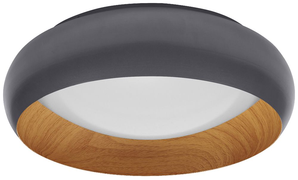 LED-Deckenleuchte LEDVANCE Orbis Livia 16W 750lm 830 Ø300×95mm grau/Holz