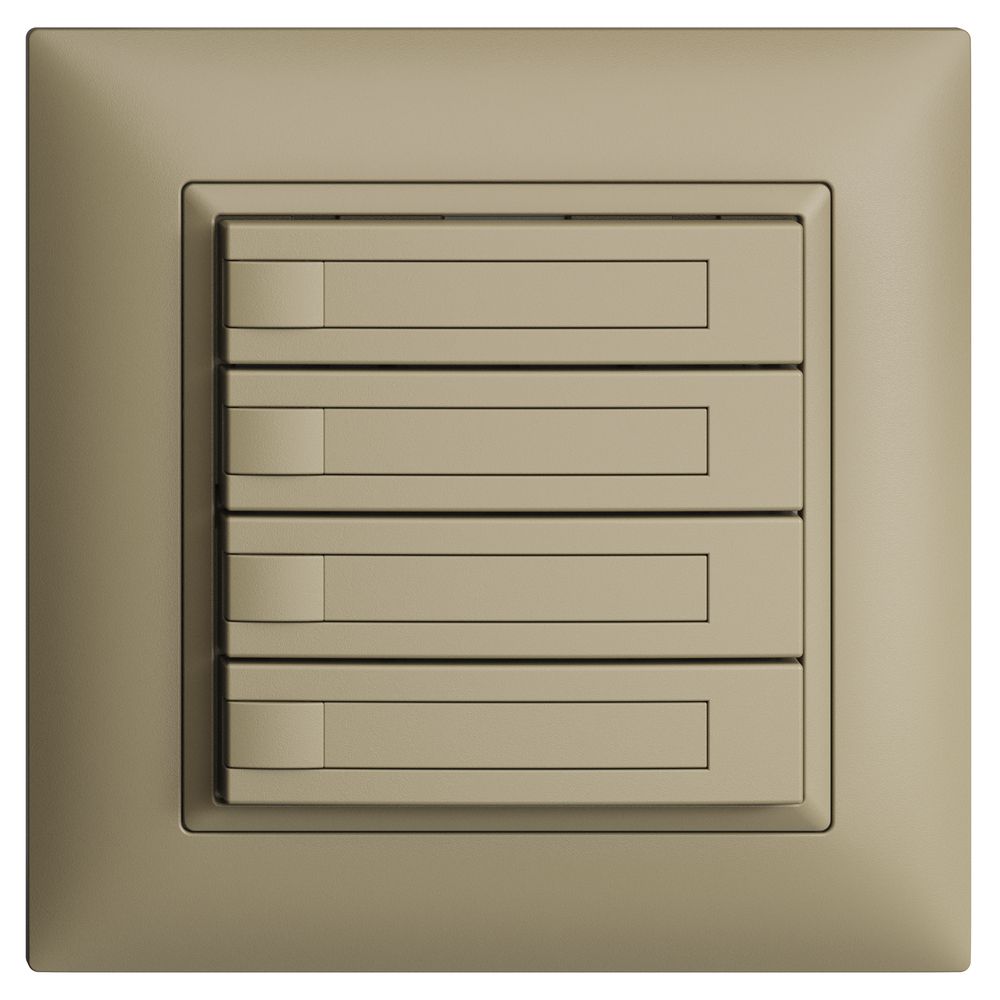 UP-KNX-Taster RGB EDUE FMI, 250mW, o.LED, m.Papier, 4×Taste, 1×Tastenb., sa