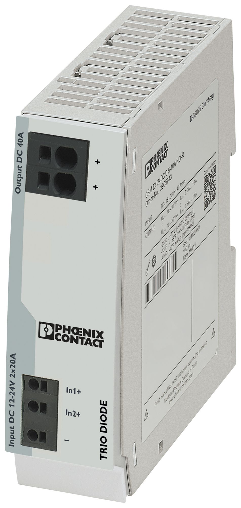 Module de redondance PX TRIO2-DIODE/12-24DC/2X20/1X40