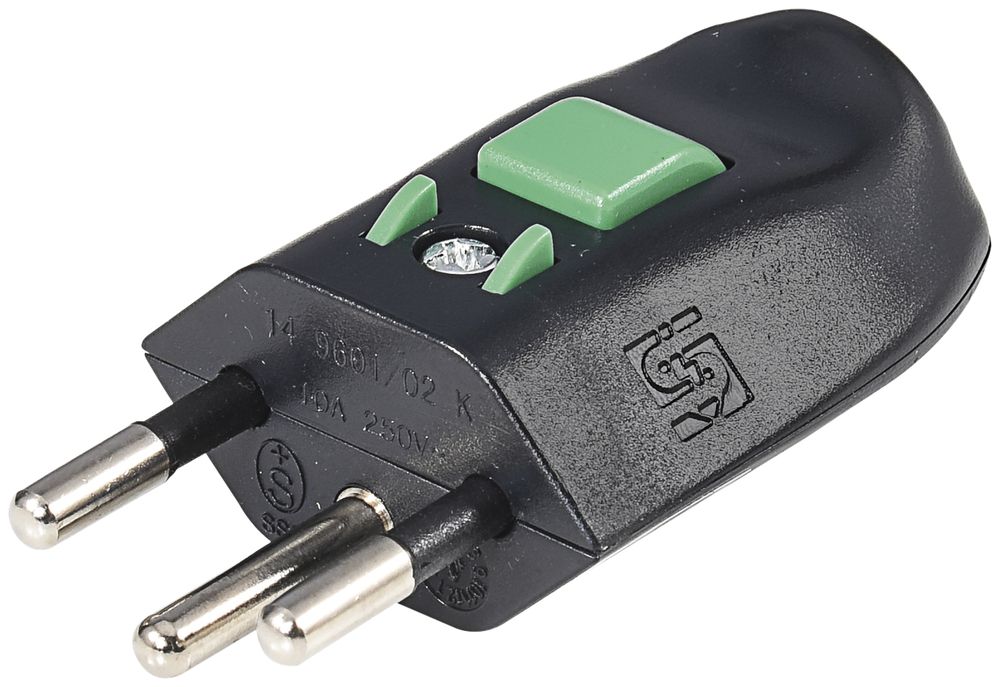 Stecker STEKO MOUNT T12 schwarz, mit Sperrknopf