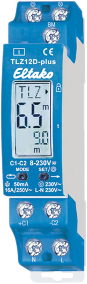 Timer per luce delle scale AMD Eltako TLZ12D-PLUS 8…230V 1S 16A/250V 1…99min