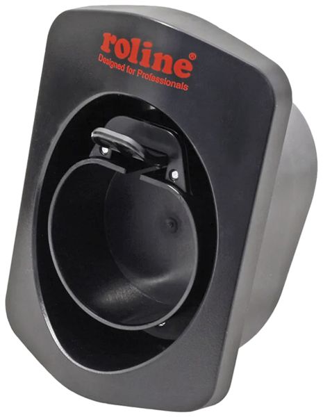 Ladekabelhalter E-Mobility ROLINE mit Steckeraufnahme T2 schwarz