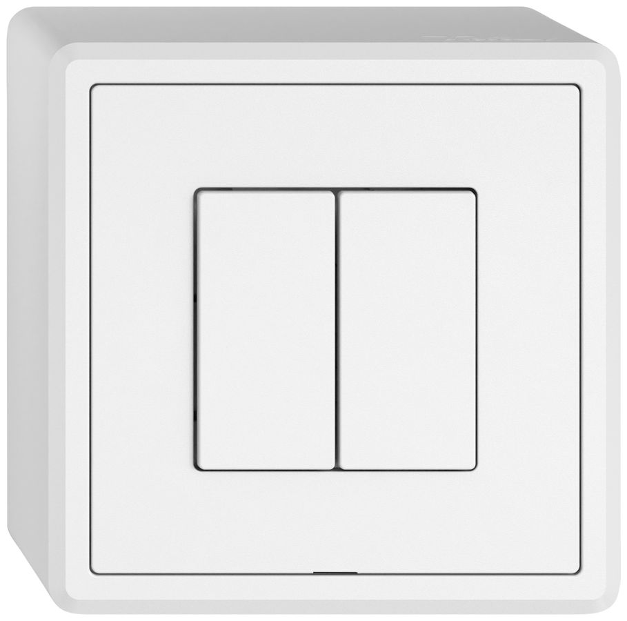 AP-Druckschalter EDIZIO.liv Wiser SNAPFIX® 2 Kanal 2 Tasten WLAN ws