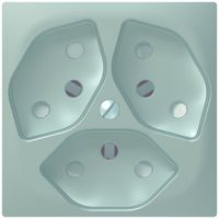 Frontplatte SIDUS alu zu 3×T13/1