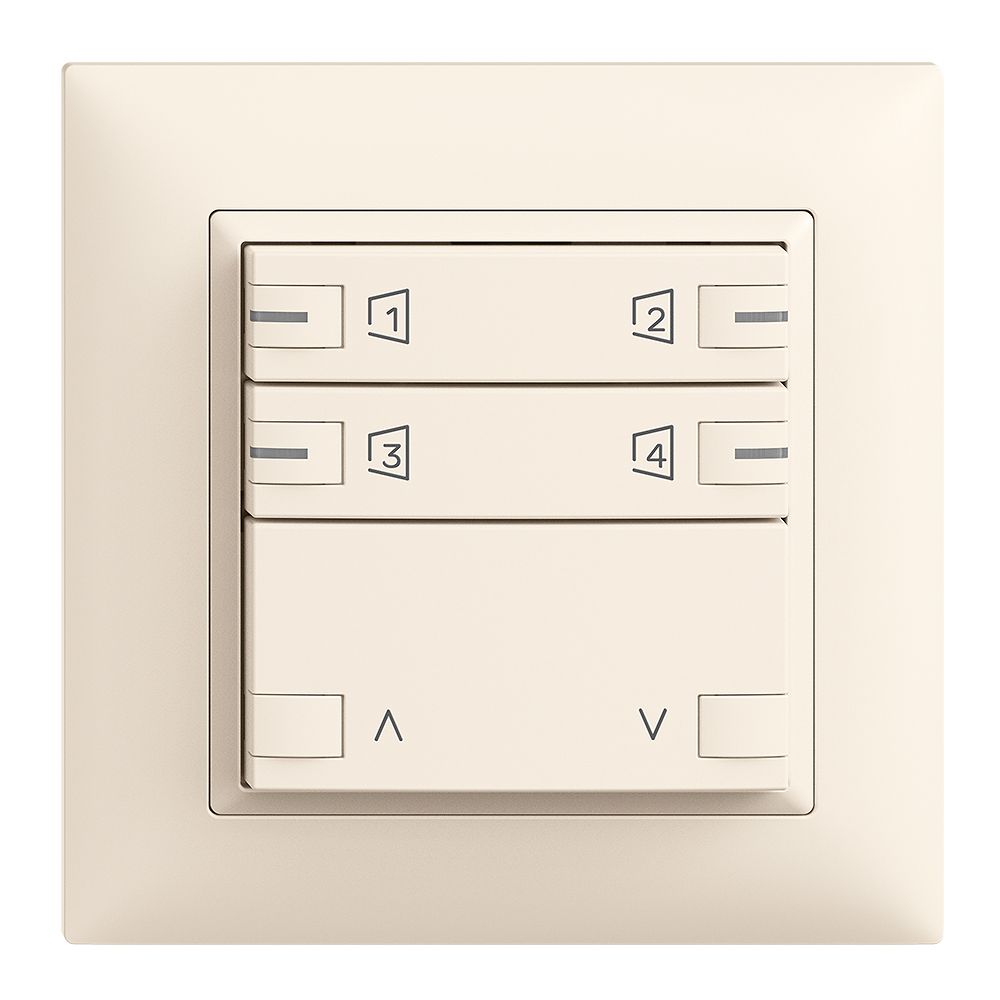 Kit montaggio INC Edue zeptrionAIR, WLAN, Motor, RGB-LED, 2×tasto, 2×comm.crema