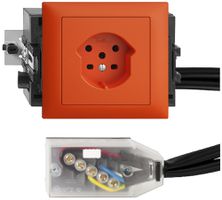 Presa INS EDIZIOdue T15 arancione 49…69mm per cavo piatto Technofil