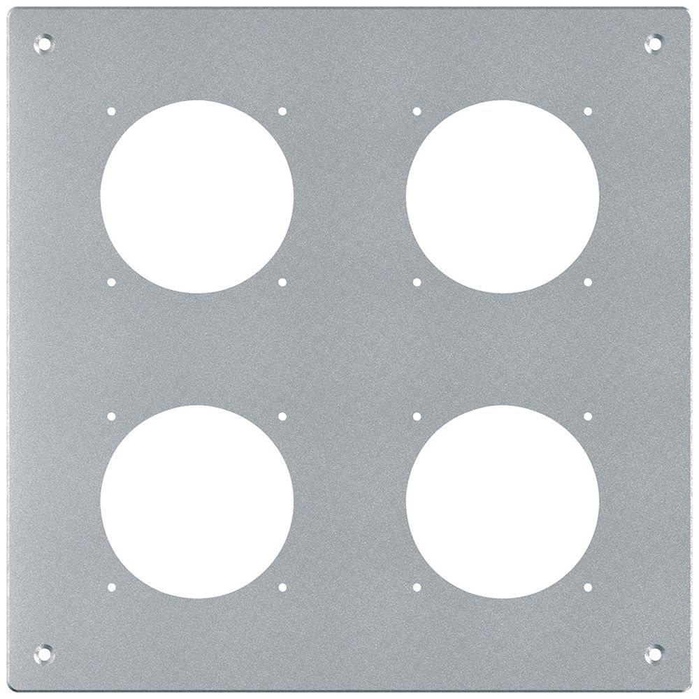 Plaque de montage ENC robusto 2×2 aluminium, nature