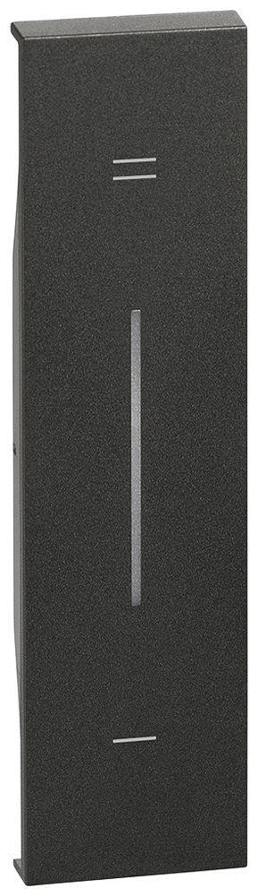 Cache de touche Living Now 1 mod.p.touche MyHOME illuminable a.symbole +/- noir