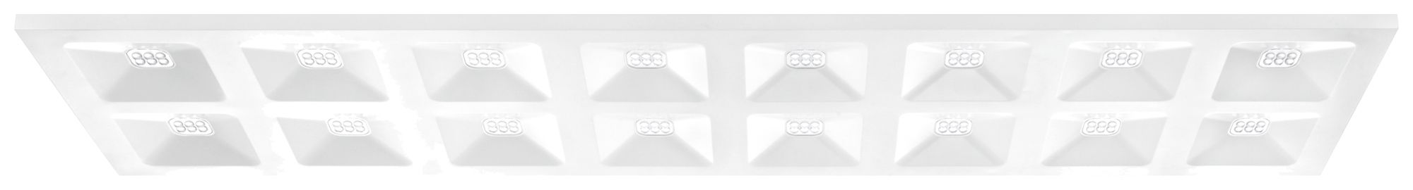 EB-LED-Deckenleuchte Sylvania Quadro 36W 4600lm 840 IP40 DIM 1195×395mm weiss