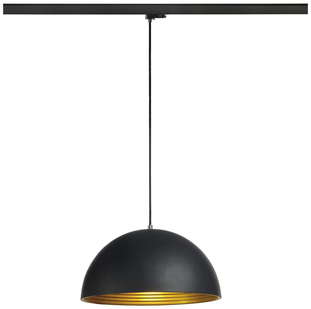 Pendelleuchte SLV FORCHINI M 40 AD3PH sz E27 1×40W DIM Ø400mm schwarz/gold