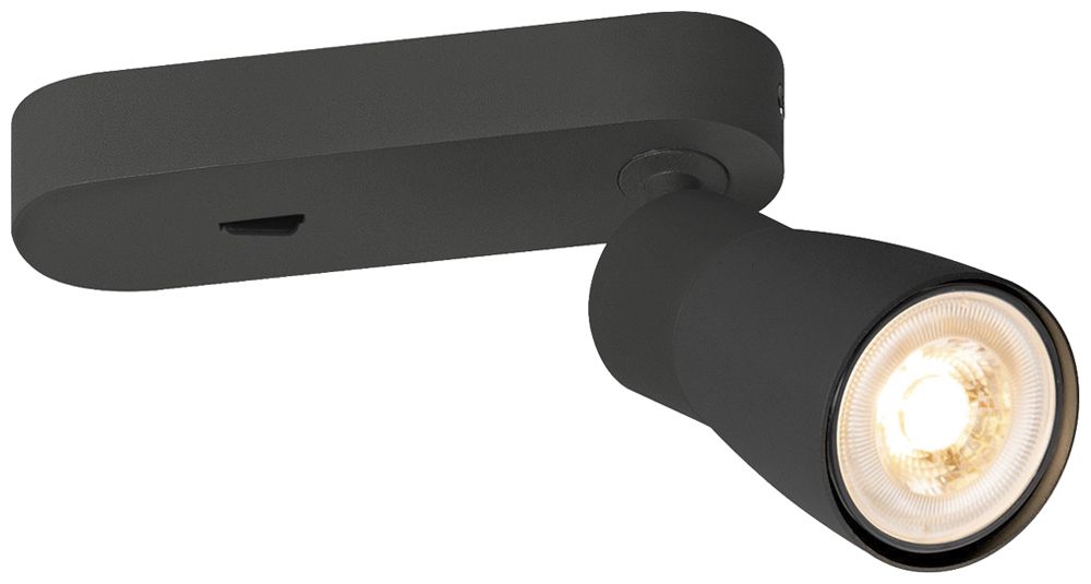 Spot SLV PURI 2.0 Dome CW GU10 1×6W DIM Ø55×150×87mm schwarz