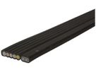 Flachkabel Woertz Combi 5×2.5+2×1.5mm² PVC schwarz Eca