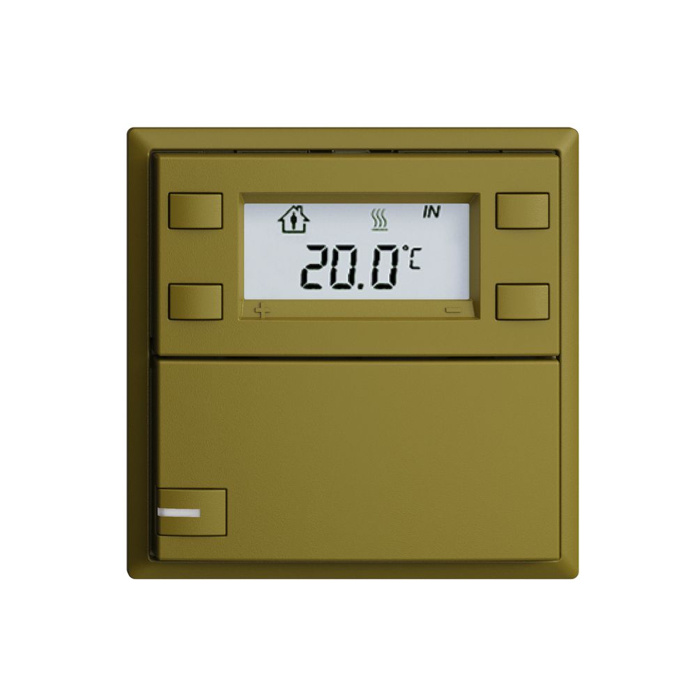 Poussoir RTH ENC KNX 1× EDIZIOdue F olive, avec LED RGB