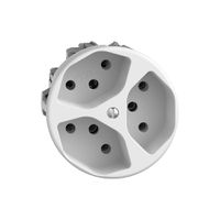 UP-Steckdose STANDARDdue 3×T13 weiss