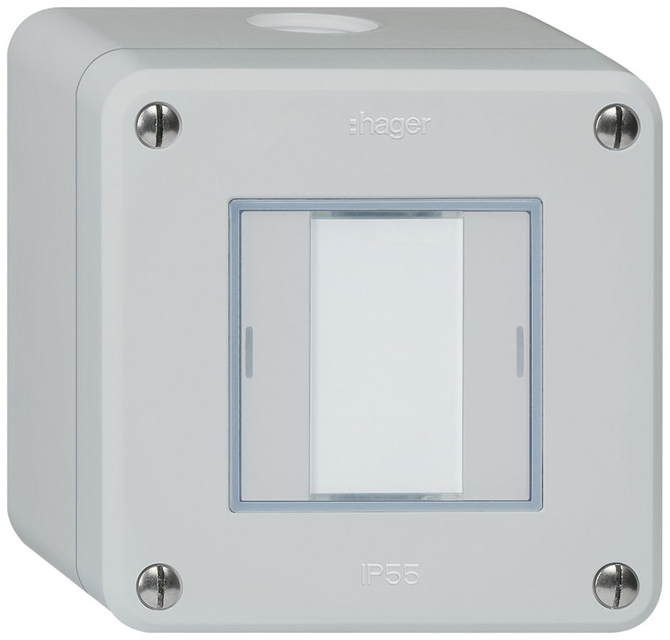 AP-Taster robusto Q KNX 2× RGB LED s/e-link hellgrau