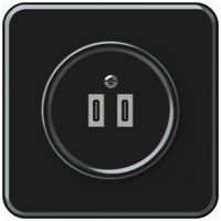 UP-USB-Ladesteckdose origin 2×USB-C 3000mA 5V schwarz