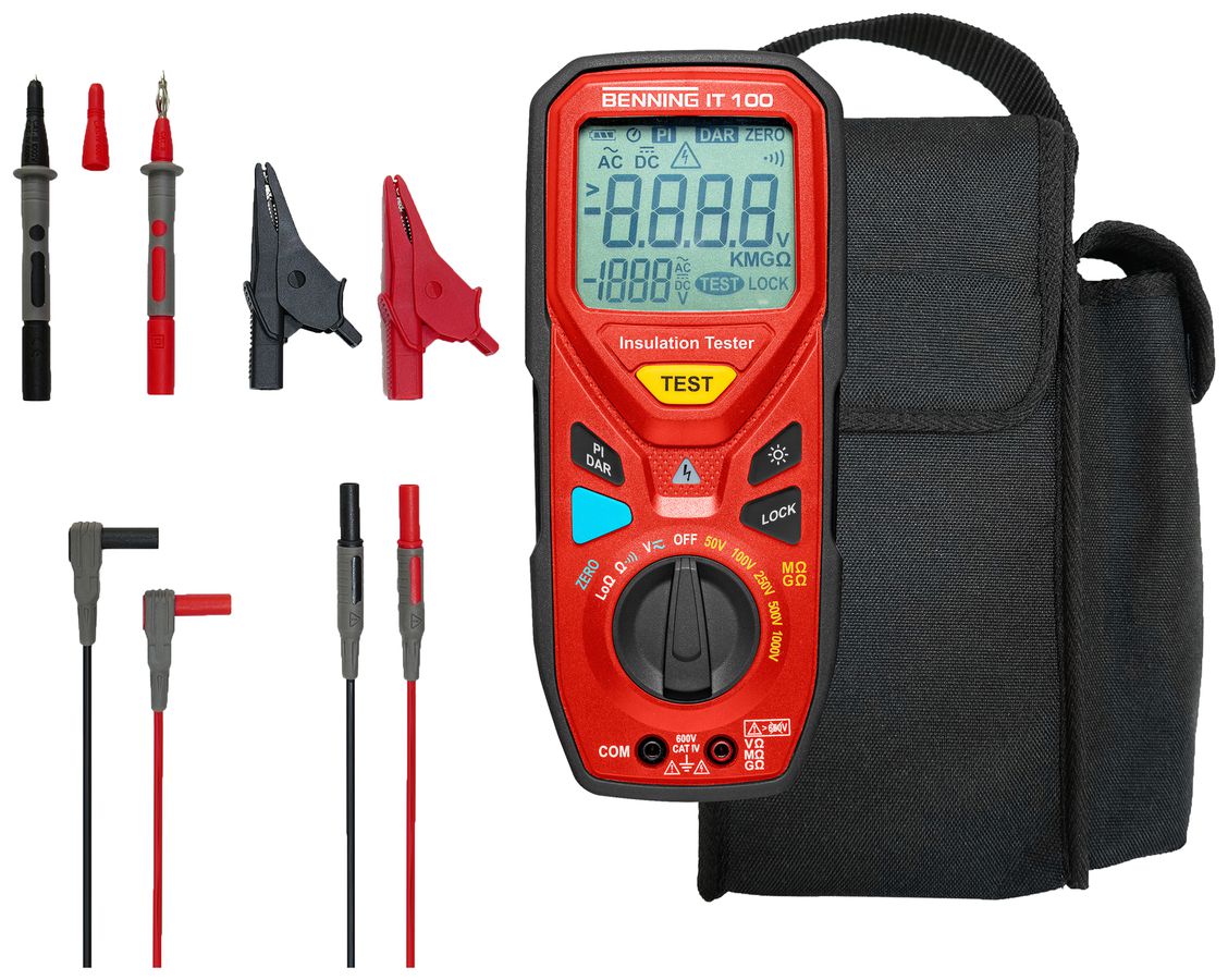 Isolationsmesser Benning IT 100 1000VUC 200mA 0.03MΩ…20000MΩ