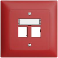 UP-Montageset EDIZIOdue Geradeauslass, für 2×RJ45 freenet, berry