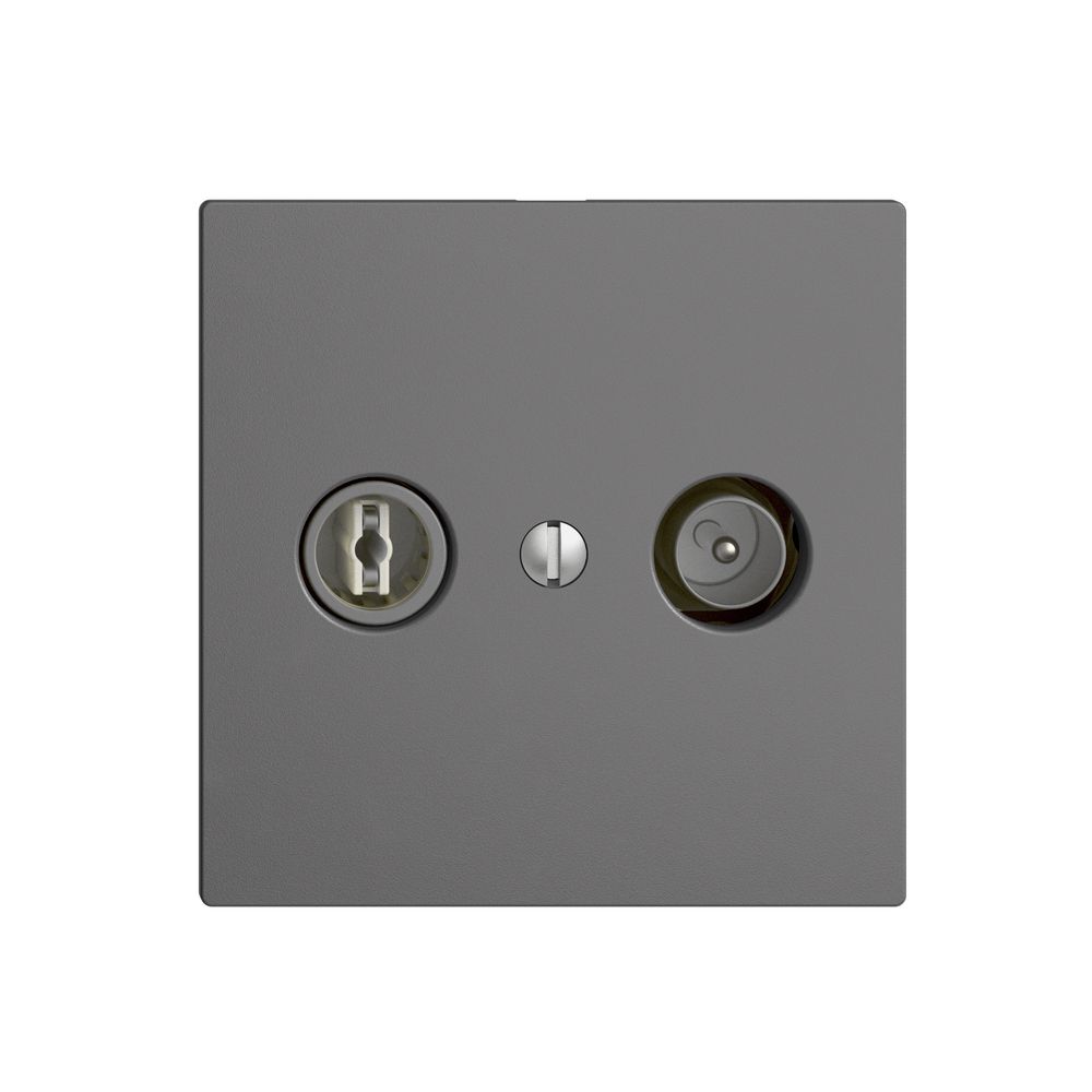 UP-TV-R-Dose EDIZIOdue 4dB dunkelgrau Breitbanddose 5…2000MHz, F