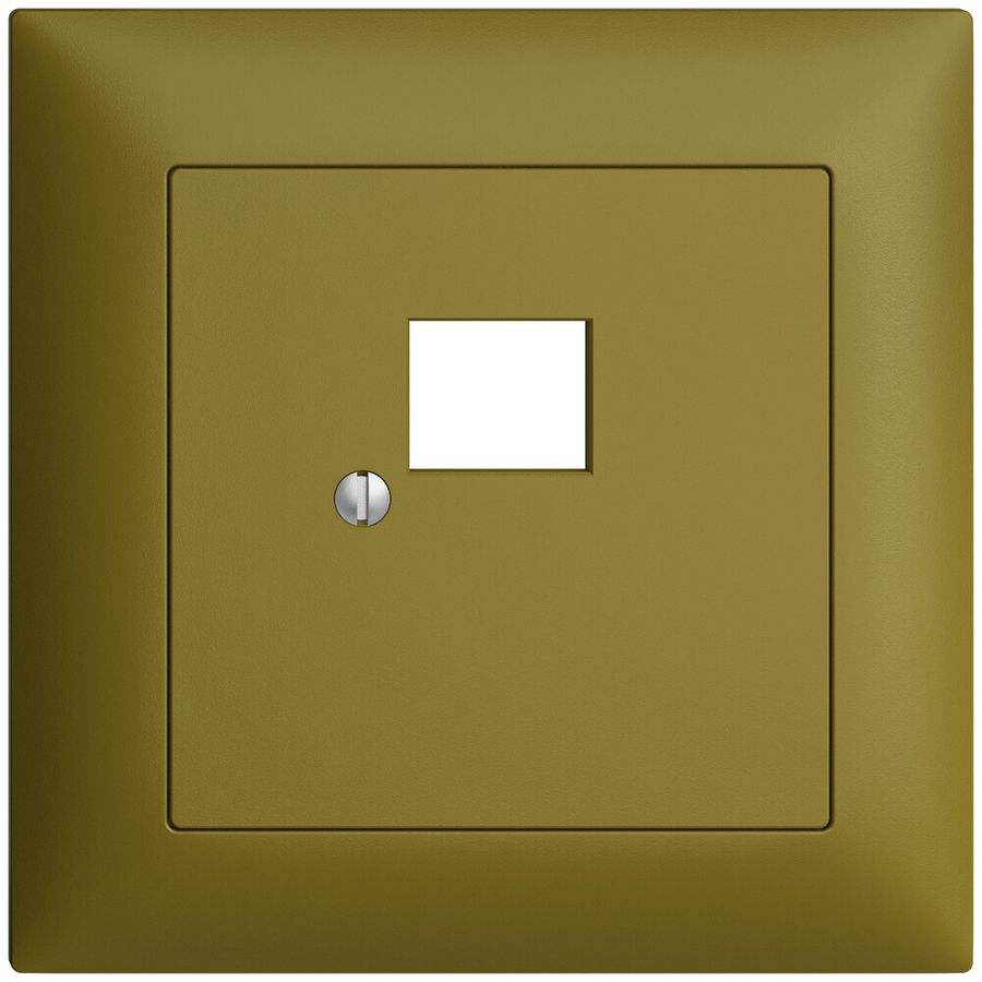 UP-Frontset EDIZIOdue olive 88×88mm 1×RJ45