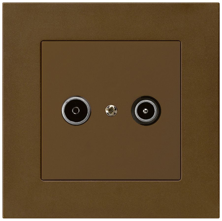 Prise de passage ENC kallysto.pro R/TV 14dB brun