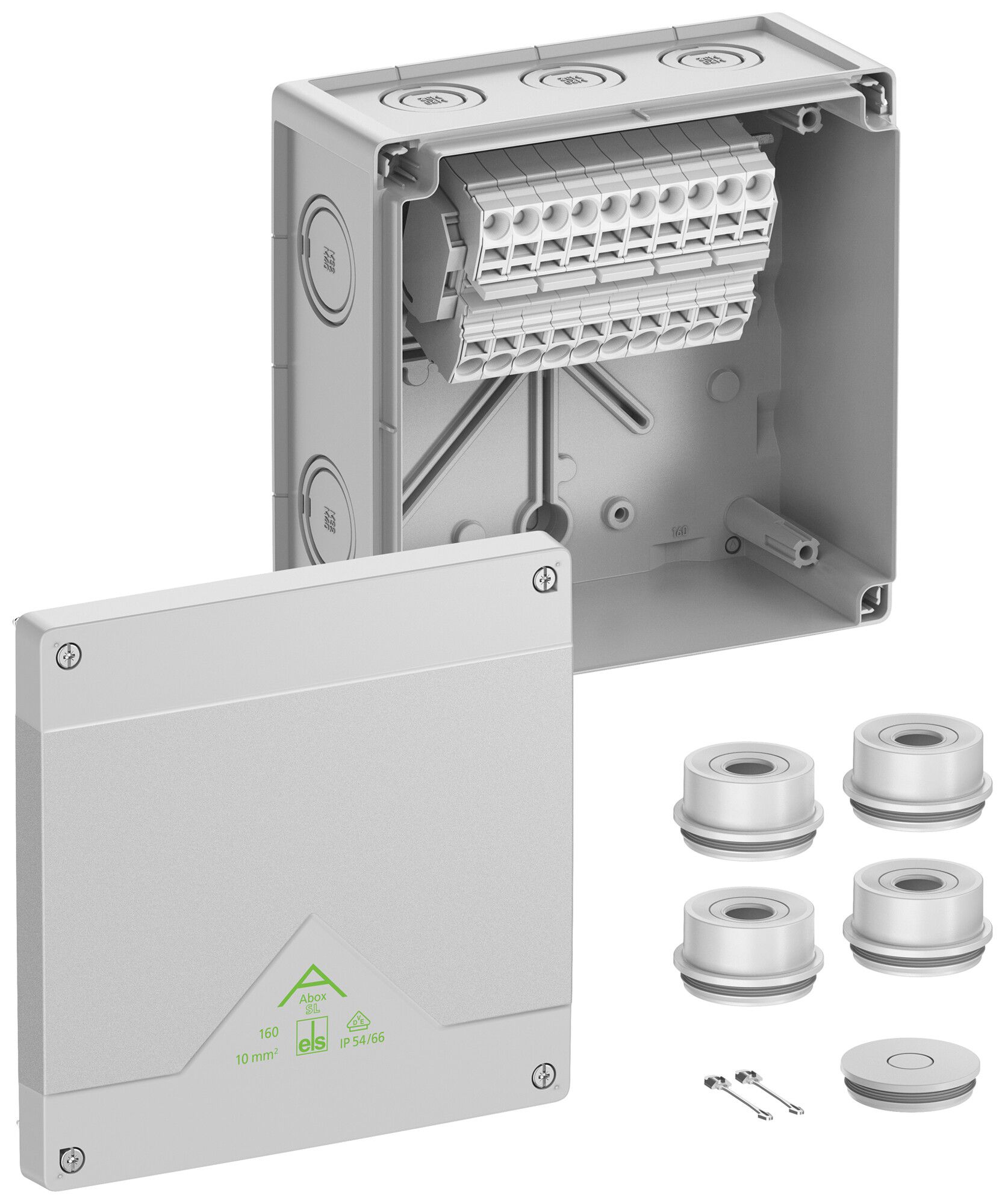 Boîte de dérivation AP Spelsberg Abox SL-10² 182×182×90mm IP66 gr