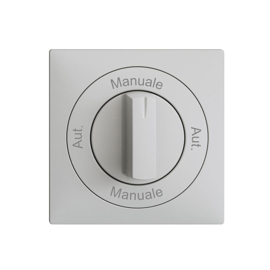 Kit front. Aut.-Manuale-Aut.- Manuale EDIZIOdue 60×60mm grigio chiaro