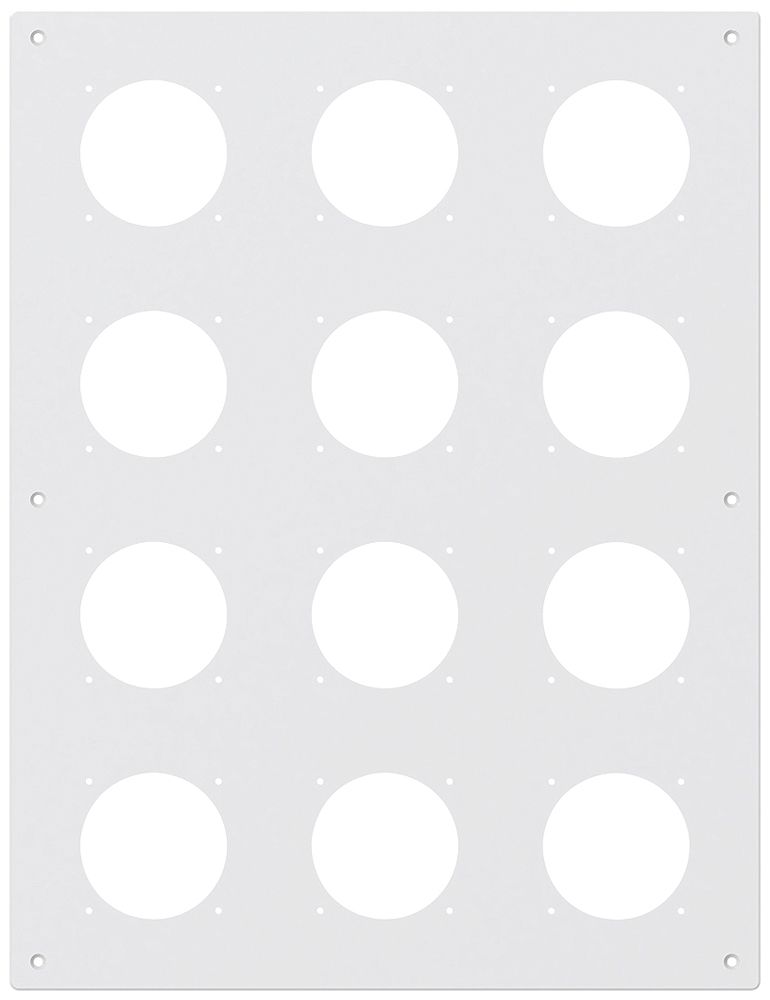 UP-Montageplatte robusto 4×3 Aluminium, weiss