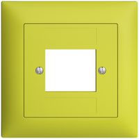 Frontset EDIZIOdue lemon 88×88mm 4×RJ45