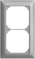 Abdeckrahmen EDIZIOdue 1×2 silver