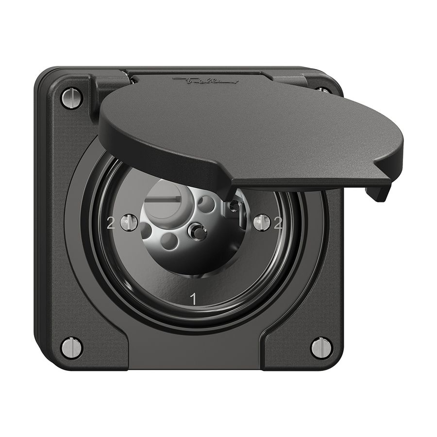 Interrupteur rotatif NUP NEVO, 3/2L, sans cylindre, KS, 2-1-2-1, noir