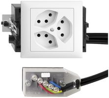 Presa INS EDIZIOdue 3×T13 L1 bianco, 49…69mm per cavo Technofil