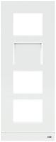 Abdeckrahmen Video ABB-Welcome, für 1/4 (4 Module), Al weiss