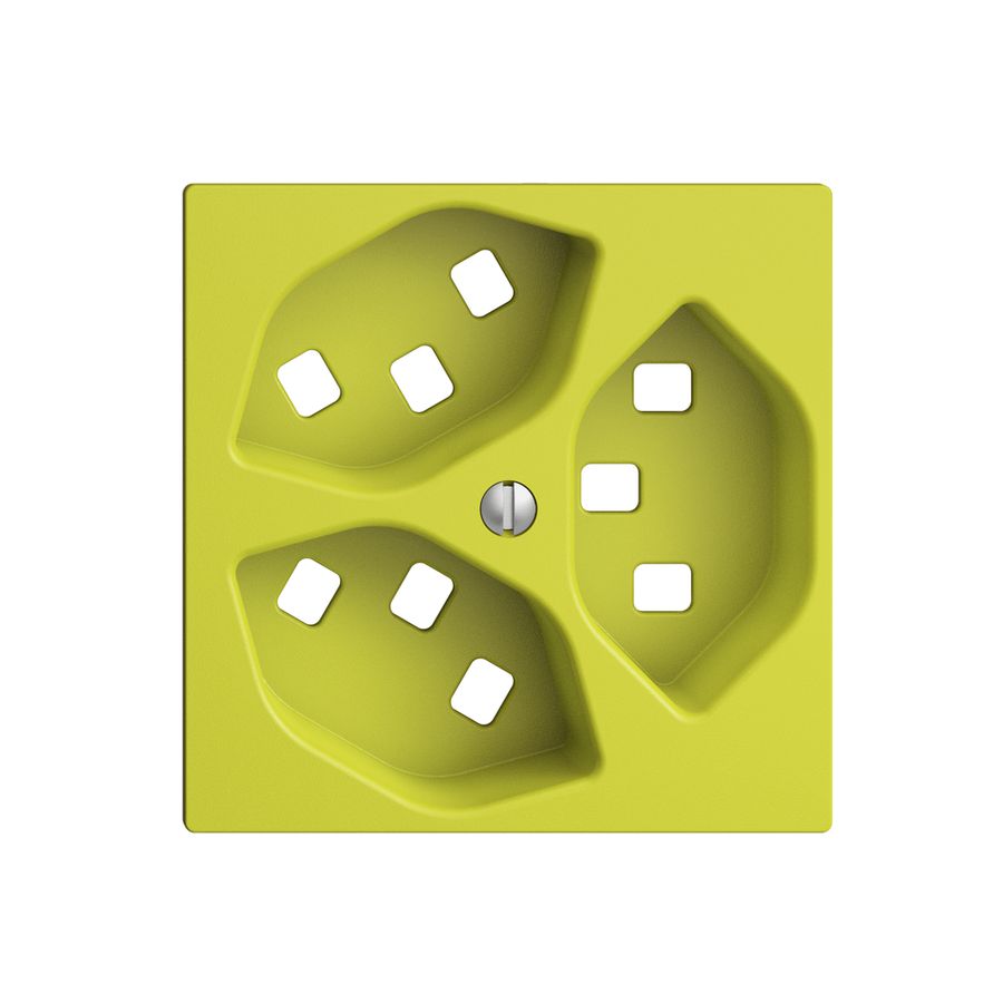 Frontset EDIZIOdue lemon 60×60mm 3×T23