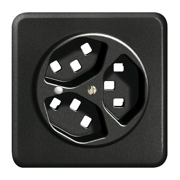 UP-Frontset FH 3×T23 schwarz 86×86mm mit Linse