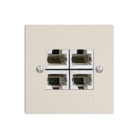 Inserto per presa di raccordo INC 4×RJ45/s 4P sep.EDIZIOdue crema ITplus