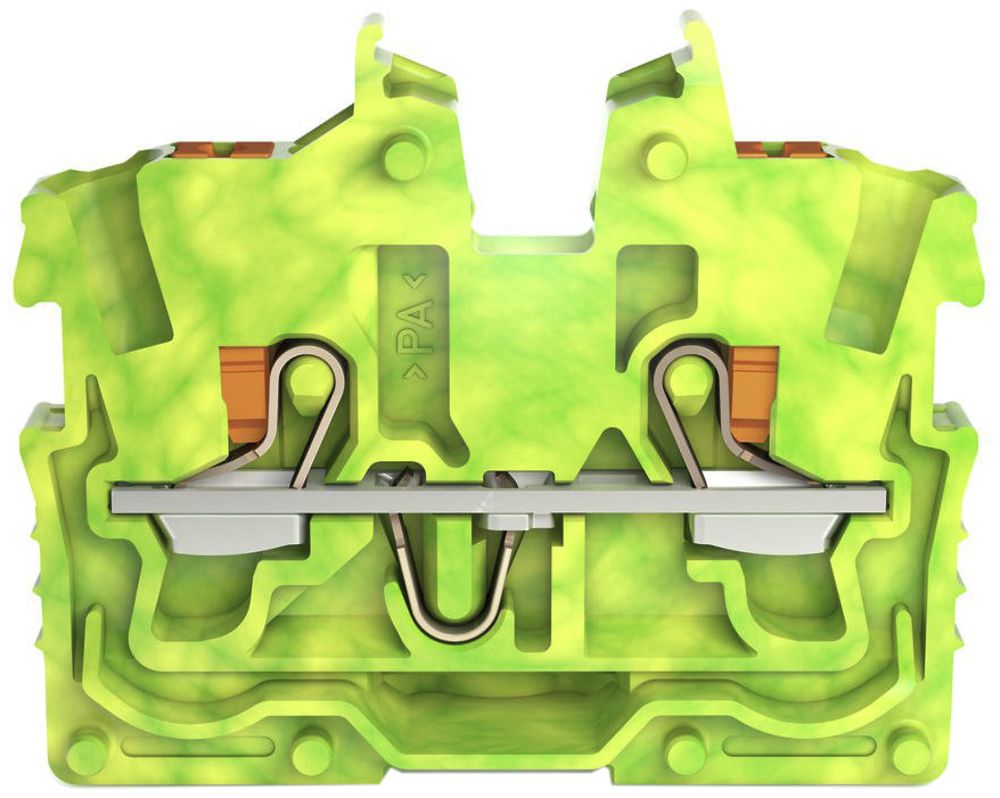 Borne de passage WAGO TOPJOB-S 2250 1mm² 2L avec borne d'extrémité vert/jaune