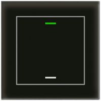 Pulsante KNX RGBW INC MDT BE-GTL1TS.01S 1t/2a temp.vetro nero "neutrale"