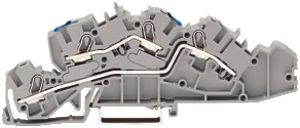 Borne 3 étages WAGO TopJob-S 4mm² N/L gris