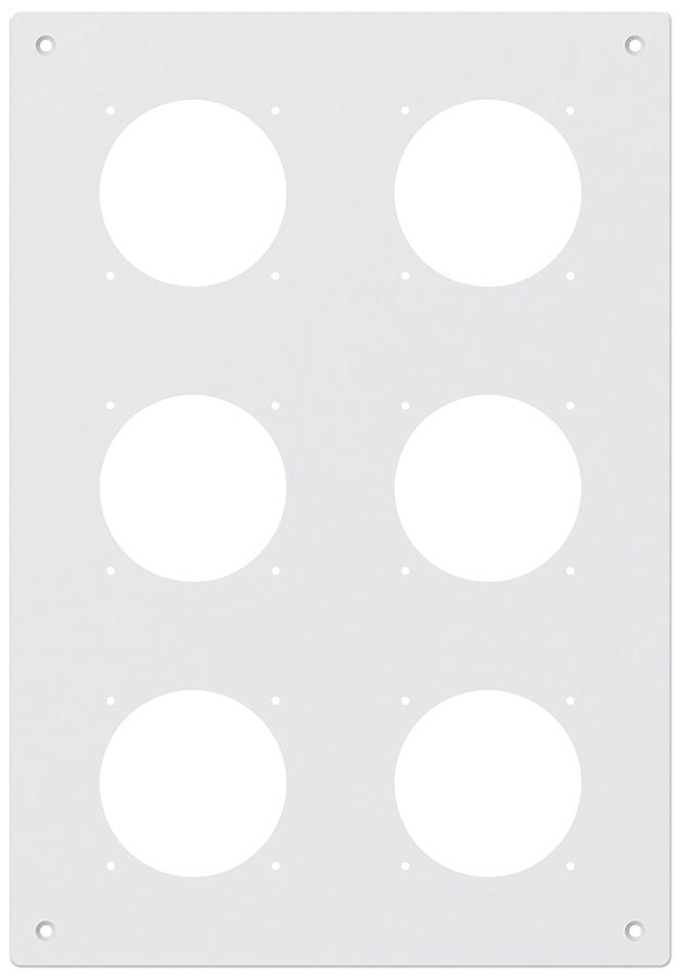 UP-Montageplatte robusto 3×2 Aluminium, weiss