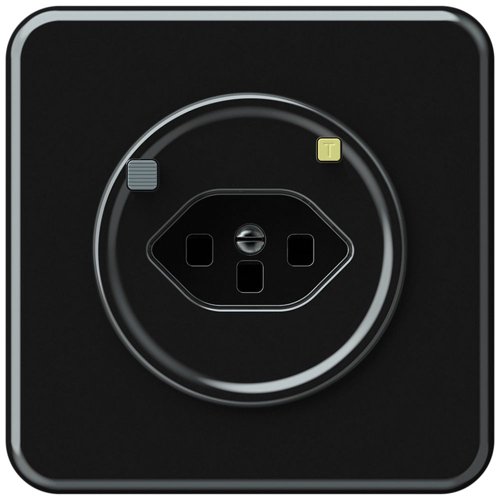 Prise FI ENC origin 1×type 23 30mA 16A 230V 92×92mm noir