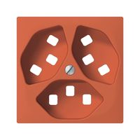 Frontplatte SIDUS orange zu 3×T23 mit shutter